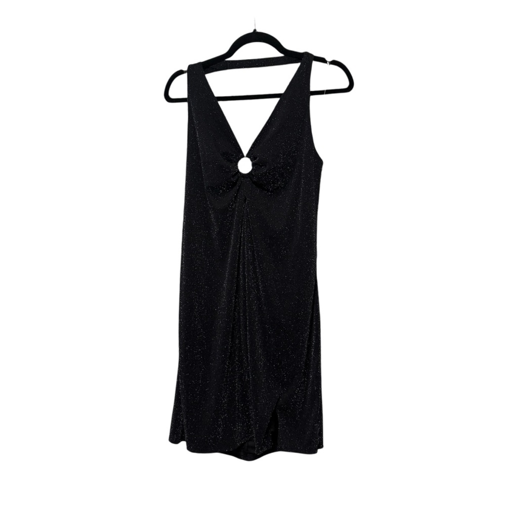 NWT Y2K 90s Black Halter Dainty Mini Cocktail Dress